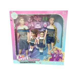 Charming Girl Family Doll Set