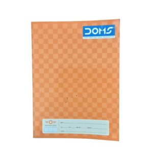 DOMS WOW Notebook – Orange Checkered Cover