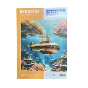 Doms Exercise Notebook – Aquatic Escape (Yellow colour)