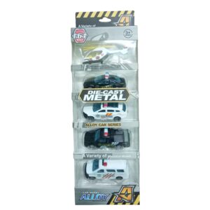 Police Alloy Car Set – 5 Pieces