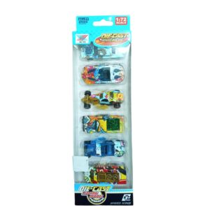 Graffiti Style Alloy Car Set – 6 Pieces